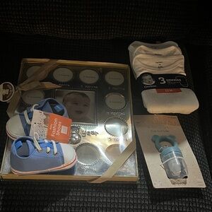 Baby Bundle Unbranded Blue & White Kids Canvas Sneakers